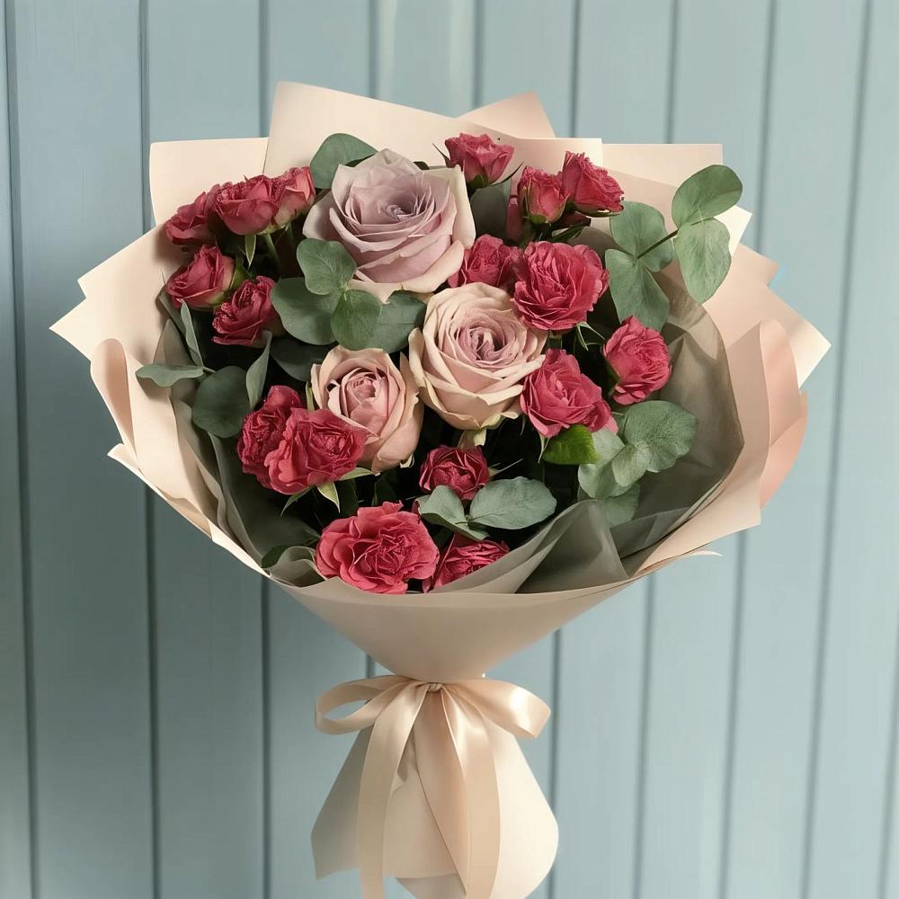Букет цветов из: Гвоздики и Розы в Надыме