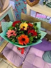 Букет цветов из:  Герберы, Хризантемы и Альстромерии #REPLACE_PRED# Надыме