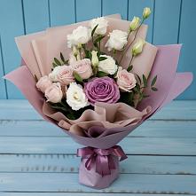 Букет цветов из:  Розы и Лизиантусы в Надыме