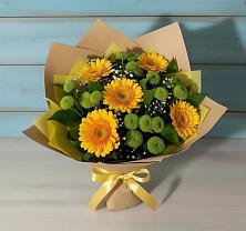 Букет цветов из:  Герберы и Хризантемы #REPLACE_PRED# Надыме