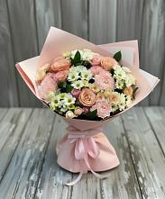 Букет цветов из:  Гвоздики, Розы и Хризантемы в Надыме