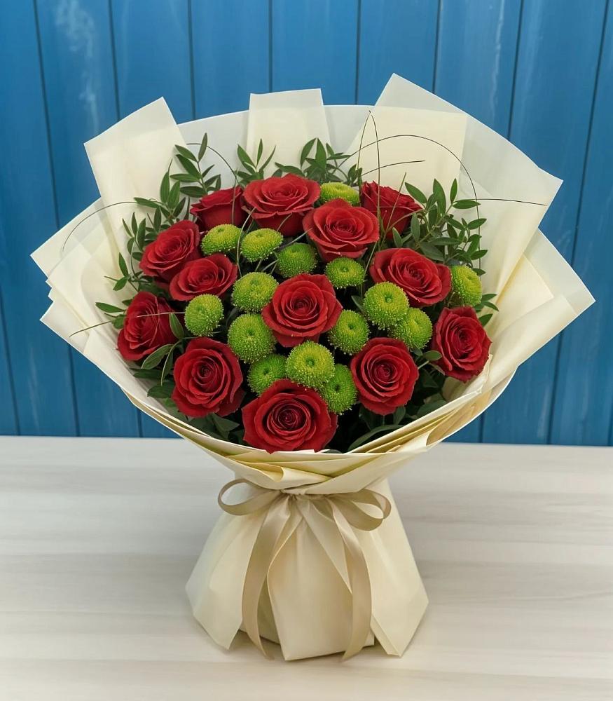 Букет цветов из: Розы и Хризантемы в Надыме