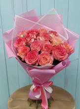 Букет 15 Розовых роз Равель в Надыме